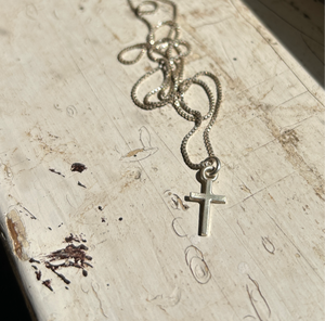 Tiny Cross Necklace, made-to-order