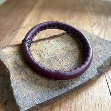 Hand Stitched Leather Bangle—Pueblo: Purple, made-to-order