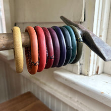 Hand Stitched Leather Bangle—Pickle Rick, made-to-order
