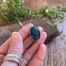 Dichroic Glass Necklace—Blue