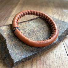 Hand Stitched Leather Bangle—Taos Oro, made-to-order