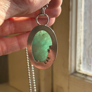 Oval Amazonite Necklace, ready-to-ship