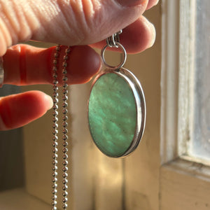 Oval Amazonite Necklace, ready-to-ship