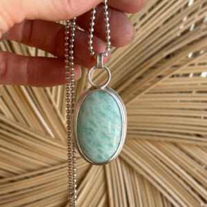 Oval Amazonite Necklace, ready-to-ship