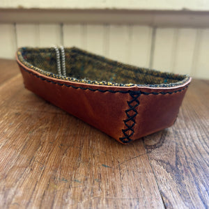 Rectangle Leather Trinket Dish