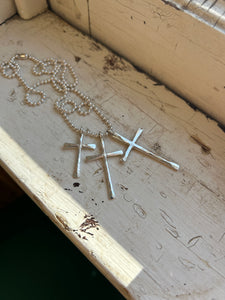 Luxe Hammered Cross Necklace, made-to-order