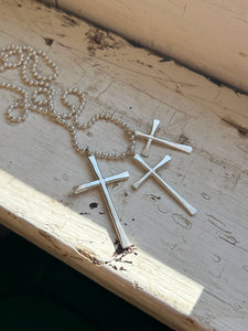 Luxe Hammered Cross Necklace, made-to-order