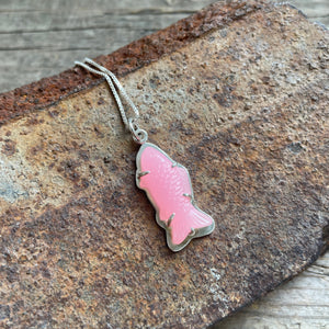 Mini Swedish Fish Necklace—Pale Pink