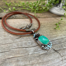 Efflorescence Necklace, Chrysoprase and Succulent , ready-to-ship