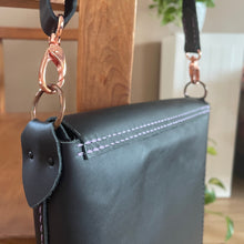 Small Black Leather Crossbody Bag, ready-to-ship