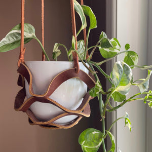 Leather Plant Hanger, ready-to-ship