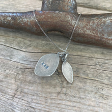Sodalite and Leaf Charm Necklace, ready-to-ship