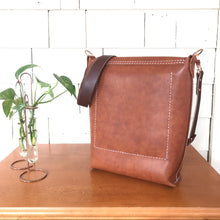 Mid-Brown Leather Crossbody Bag IV, ready-to-ship