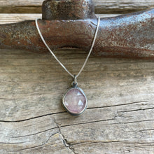 Pale Pink Sapphire Gemstone Charm Necklace, ready-to-ship