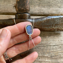 Labradorite Gemstone Charm Necklace I, ready-to-ship
