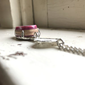 Skateboard Necklace in Silver, ready-to-ship