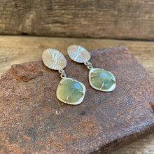 Green Sapphire Starburst Earrings, ready-to-ship