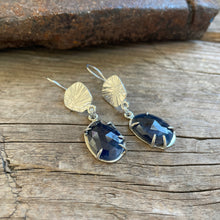 Blue Sapphire Starburst Earrings, ready-to-ship