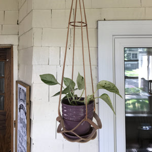 Leather Plant Hanger, ready-to-ship