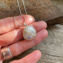 Rainbow Moonstone Necklace with Kintsugi, ready-to-ship