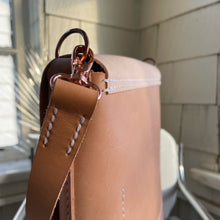 Veg Tan Leather Crossbody Bag V, ready-to-ship