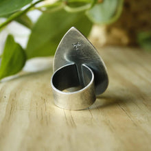 Labradorite Teardrop Ring—US 8.5/8.75—Sterling Silver Statement Ring—Ready-to-Ship