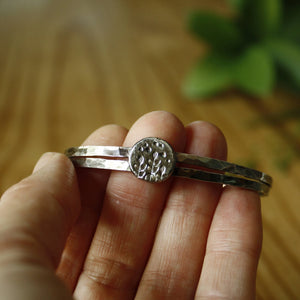 Stamped Sterling Grow Cuff—A Recycled Sterling Silver Stamped Ingot Cuff—Ready-to-Ship