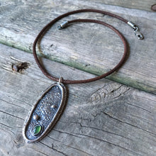 Recycled Silver Pendant—Phoenix Pendant II—Recycled Sterling Silver Pendant on Dark Brown Leather Cord—Ready-to-Ship