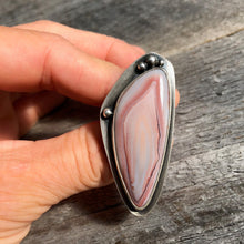 Botswana Agate Statement Ring—US 7, Fits Small—Sterling Silver Freeform Botswana Agate Ring—Ready-to-Ship