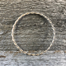 Sterling Silver Double Twisted Bangle