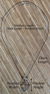 Long Labradorite Necklace—GROW Necklace II—Prong Set Smooth Freeform Labradorite—Adjustable Chain—Ready-to-Ship