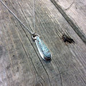 Hubei Turquoise Necklace—Simple Sterling Silver Pendant Necklaces—Hubei Pendant I—Ready-to-Ship