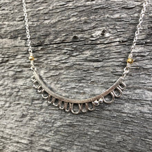 Silver Floral Necklace—Efflorescence Necklace—Short Chain, 16 Inches—Ready-to-Ship