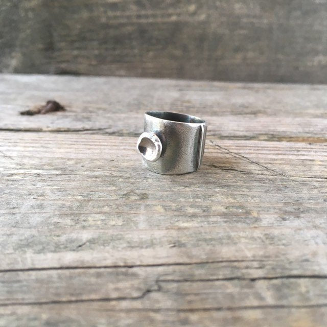 Recycled Silver Ring—US 5.25—Phoenix Ring XXI—Scrappy Recycled Ring—Fused Sterling Silver Ring—Ready-to-Ship