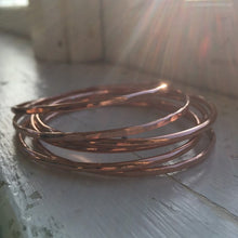 Raw Copper Bangles—You Choose Your Stack and Size—Hammered or Smooth—Made-to-Order