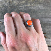 Vintage Glass Ring—Orange Glass Ring—Ready-to-Ship