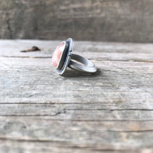 Peach Moonstone Ring—US 7.5—Sterling Silver Rosecut Peach Moonstone Ring—Ready-to-Ship