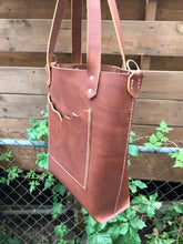 Caramel Leather Tote—Hand Stitched—Saddle Stitched—Market Tote—Every Day Purse—Luxe Bag—Alberta Bark Latigo—Ready-to-Ship