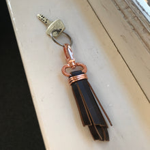 Leather Tassel Keychain III