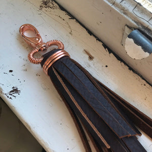 Leather Tassel Keychain II