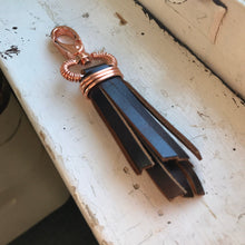 Leather Tassel Keychain III