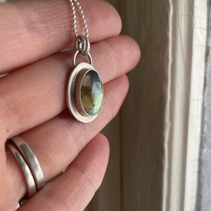 Green Labradorite Pendant Necklace II, ready-to-ship