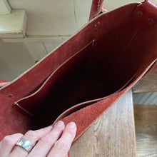 Red Leather Tote, ready-to-ship