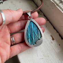 Striped Blue Labradorite Necklace, ready-to-ship