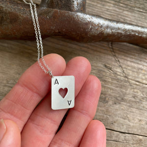 Ace of Hearts Charm Necklace, ready-to-ship