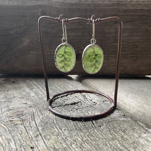 Green Jade Earrings, ready-to-ship