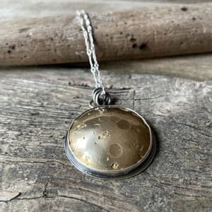Moonscape Necklace V—Brass