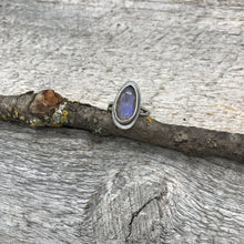 Purple/Blue Labradorite Ring, US 6, ready-to-ship