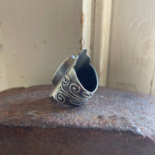 Turquoise Embellished Saddle Ring, US 8