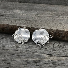 Silver Shield Grow Earrings, ready-to-ship